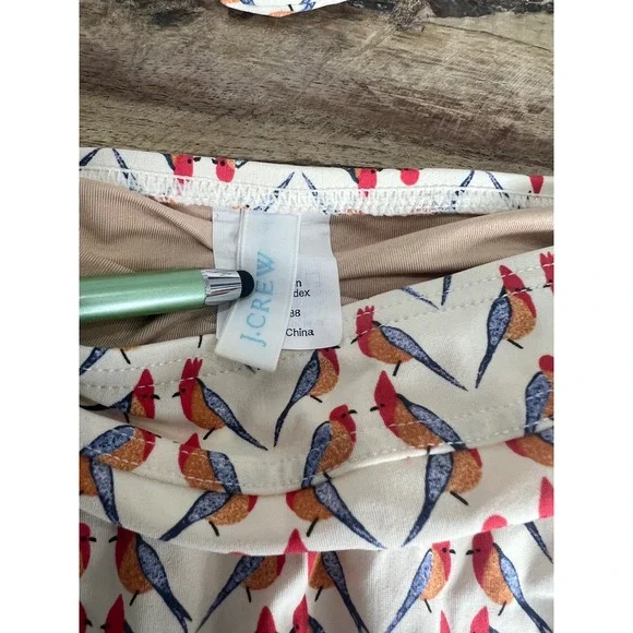 J. Crew Swim Bird Print Two Piece Swim Suit - Picture 5 of 9